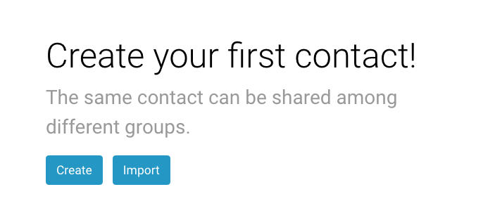 Create or import contacts to Groupmail