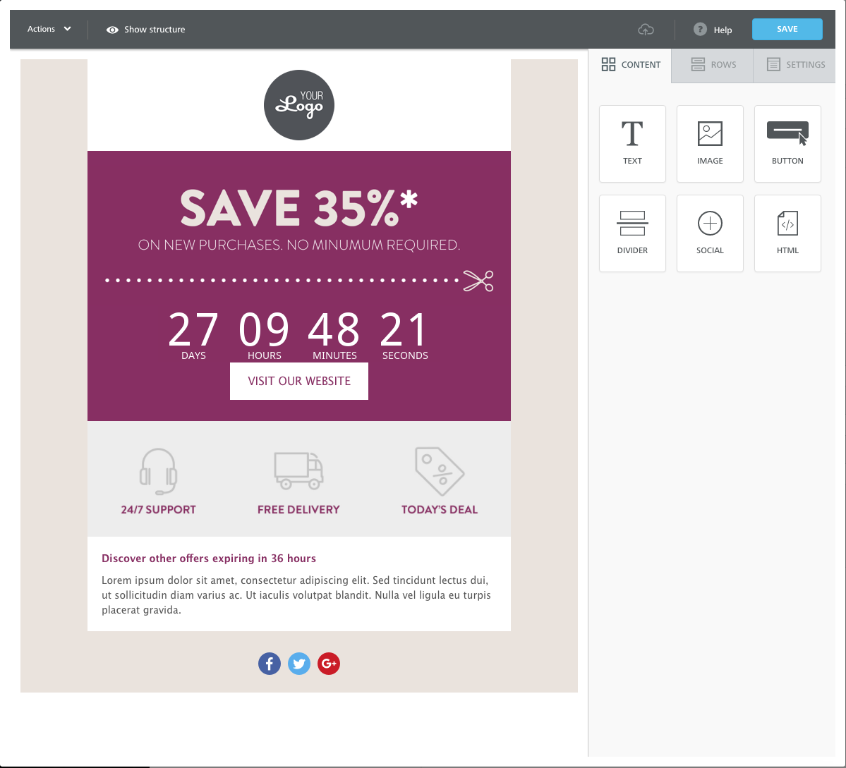 Email Countdown Timer